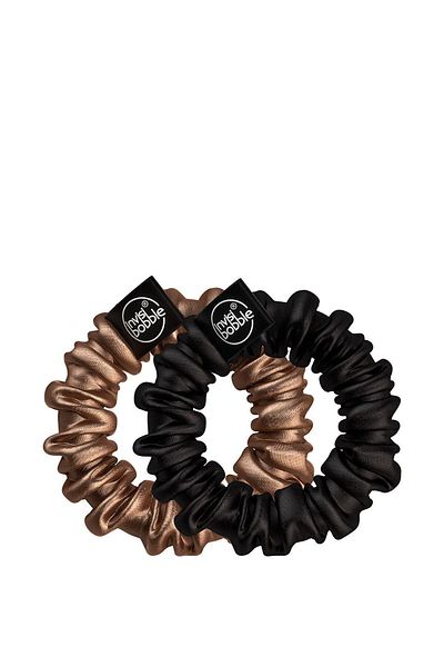 InvisiBooble مشبك شعر Invisibobble Sprunchie Slim True Golden مكون من قطعتين