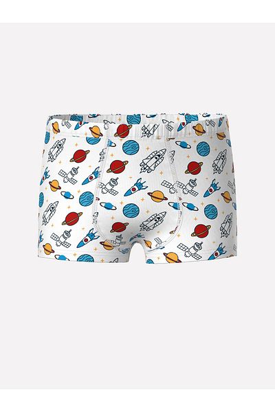 LC Waikiki Lcw Kids White Printed Boy's Boxer Σετ 3 τεμαχίων