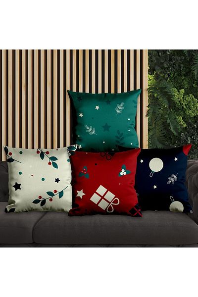 EJOYA Pernă din 4 piese și husă de pernă special concepută pentru Anul Nou 45 cm 113694