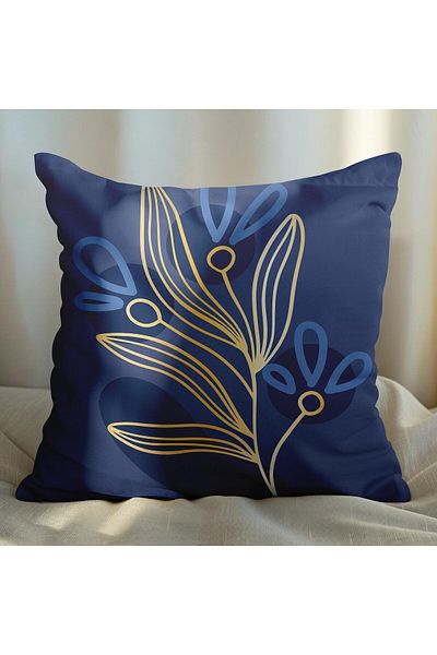 EJOYA Set de 4 perne cu design floral de 45 cm - interior și husă de pernă 113756