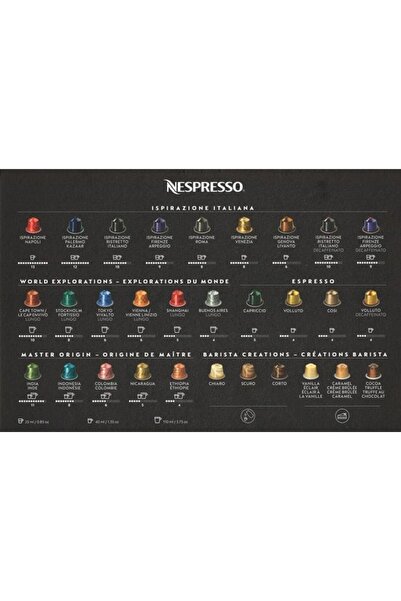 Nespresso Tüm Kahveler 40 Kapsül Karışık Deneme Seti Hepsinden 1 Adet