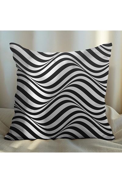 EJOYA Set de 4 perne liniare de 45 cm și fețe de pernă - 113858