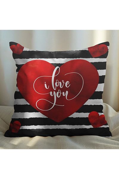 EJOYA Set de 2 perne cu tematică Love - 45 cm, interior și husă de pernă 113418