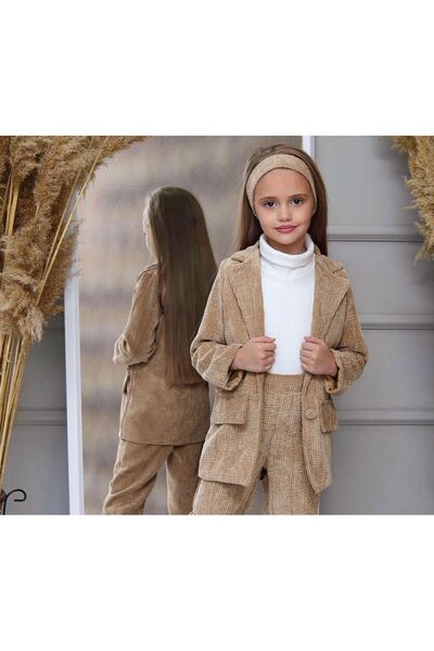 Kids Girl's Corduroy Jacket and Trousers Set