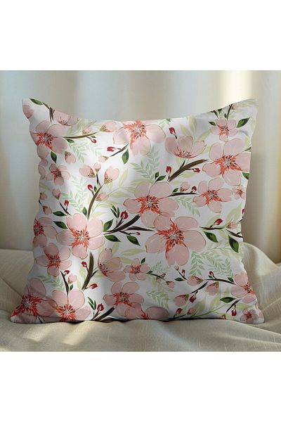 EJOYA 45cm Floral Design 2-piece Pillow and Throw Pillow Set - 113533