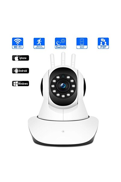 qasul Cmr5 Kablosuz Wi-Fi IP Kamera Hareket Takip Sensörlü