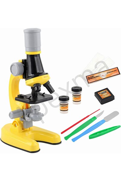 Apexma Işıklı Objektif 1200X Zoom Özellikli Mikroskop Eğitici Dahili Tüplü Oyuncak Bilim Seti