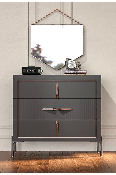 TOCCO MOBİLYA Platin 3 Çekmeceli Şifonyer-aynasız