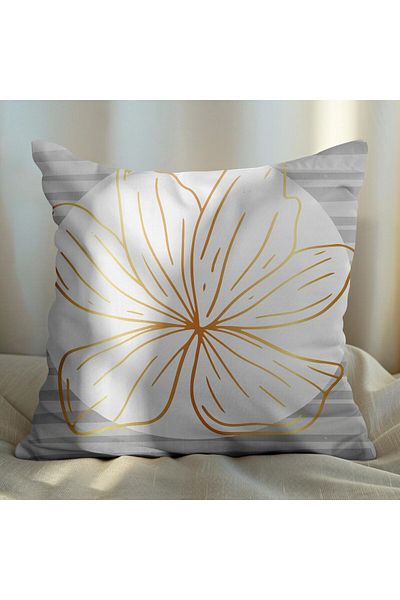 EJOYA Pernă din 4 piese și husă de pernă cu design floral 45 cm