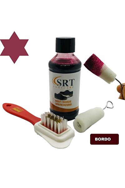 srtfootcare Süet Nubuk Ayakkabı Bakım Boyası 110 Gr Ve 4 Yönlü Temizleme Fırç...