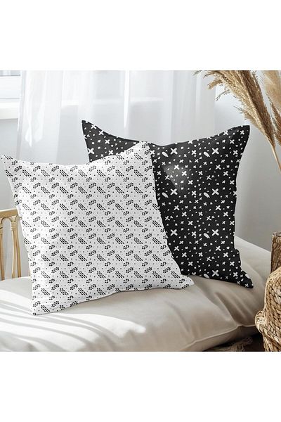 EJOYA 420.0 Linear Designed 2-Piece Pillow and Throw Pillow Cover 45cm 113453