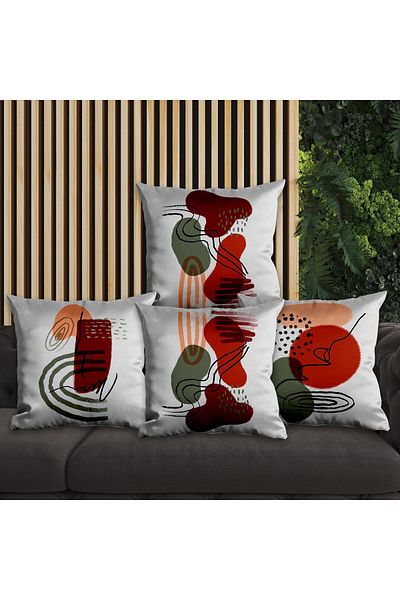 EJOYA Set de perne din 4 piese cu design modern - interior și husă de pernă 45 cm 113707