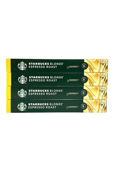 Nespresso Compatible Starbucks Blonde Espresso Roast Capsule Coffee 4x10 Set
