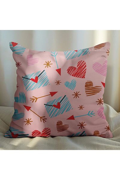 EJOYA 45cm Heart Design 4-piece Pillow and Throw Pillow Set - 113685