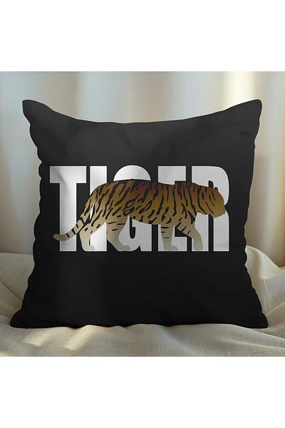 EJOYA 4-piece Tiger Design Pillow and Throw Pillow Set - 45cm 113687
