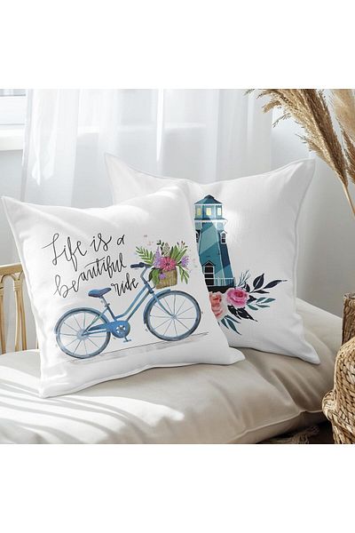 EJOYA Set de 2 perne și perne cu design modern - 45 cm 113519