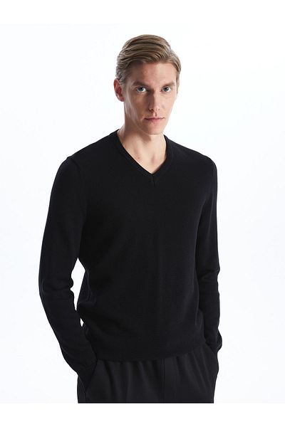 LC Waikiki V-Neck Long Sleeve Men's Knitwear Sweater