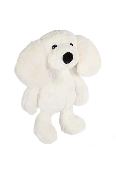 Moontoys White Plush Dog - My Sleeping Friend, Cute, 34 cm
