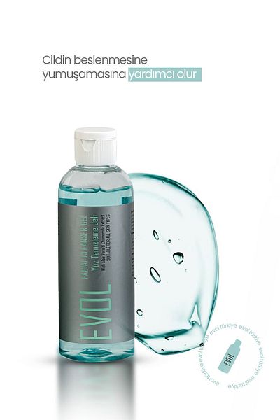 EVOL Rinse Facial Cleansing Gel for Sensitive Normal Skin and Oily Acne Prone Skin 200 ml