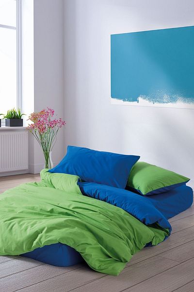 Cozy Home Set cuvertură de pilota Popping Colors - verde și albastru salvie