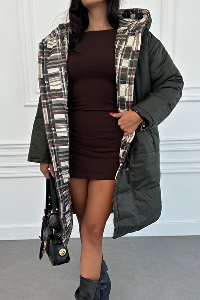 Weyeze Oversize Double-Sided Hooded Puffer Coat Ad-K50458Lnw