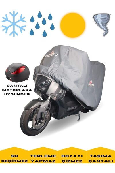MaxDurable Falcon Mocco 50 Motor Brandası Arka Çanta Uyumlu Su Geçirmez Motos...