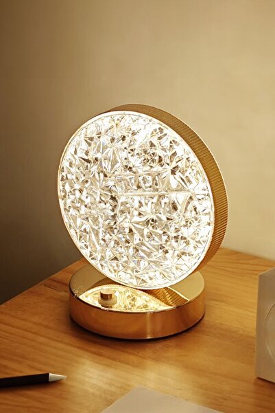 Riddex DOLUNAY Kristal Elmas Masa Lambası - Dokunmatik Akrilik LED Romantik 3...