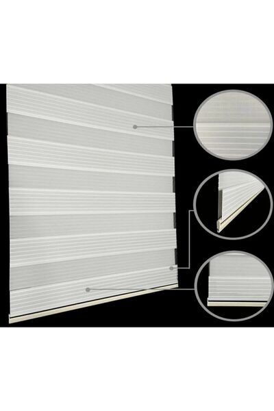 NetworkAvm Plisei Zebra Perde Ekru(alüminyum Kasa )