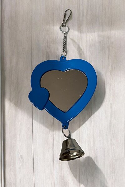 ORDAS ZİLLİ KALP AYNA KUŞ OYUNCAĞI mavi