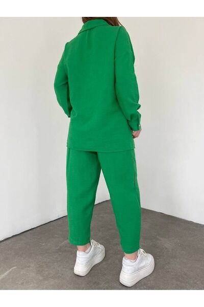 HİJABAYA Colorful Lace Double Linen Suit Set