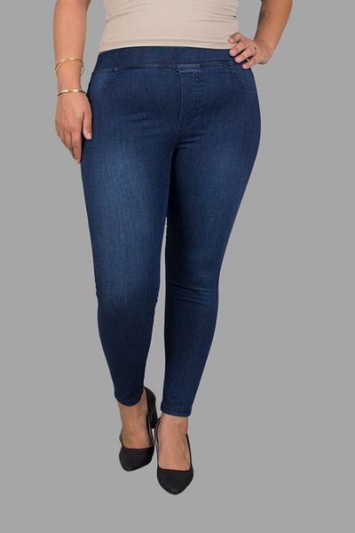 Truva XXL High Waist Full Lycra Plus Size Jeans - Navy Blue