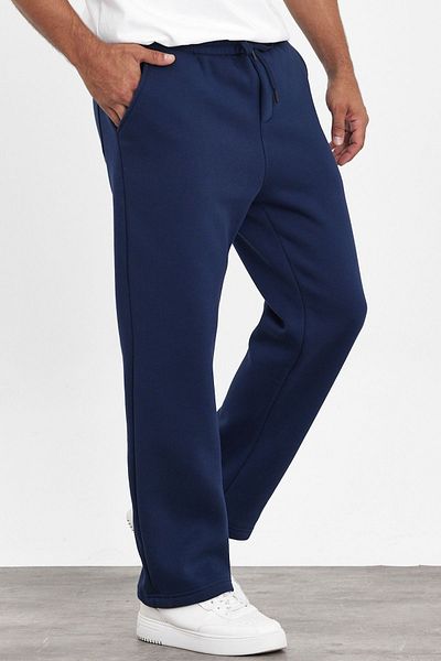 MADZEYMODA Ανδρικό φούτερ Navy Blue - Νέα σεζόν, φαρδιά φαρδιά εφαρμογή, 3 κλωστές Mz73037