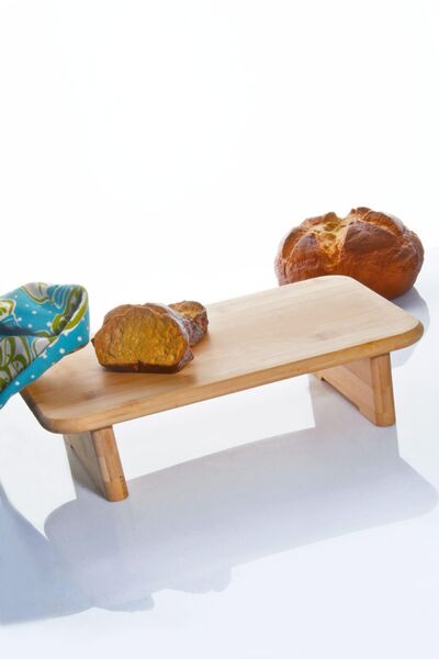 Bev Kitchen لوح تقطيع وقطع من الخيزران - لوح عرض قائم