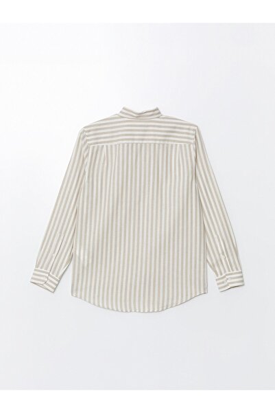 LC Waikiki Regular Fit Uzun Kollu Çizgili Poplin Erkek Gömlek