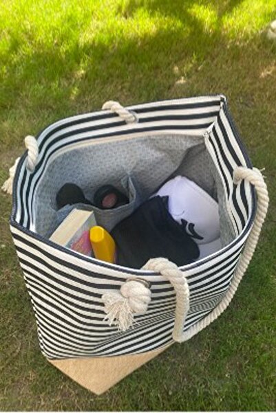 MYZİ STORE Geantă de plajă - stea de mare cu fermoar, buzunar cu șnur și mode...