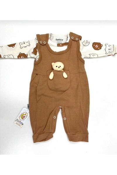 NAFİTTO Nafitto baby&junior Nafitto Baby Junior Baby Jumpsuit with Teddy Bear
