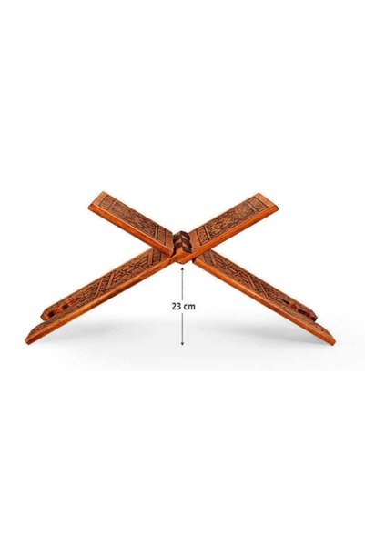 KONYA AHŞAP RAHLE Yakmalı Ahşap Rahle Büyük Boy Desen Farklılık Gösterebilir - 65 Cm