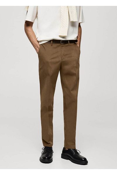 MANGO Man Regular Fit Cotton Trousers