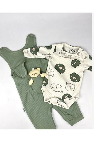Nafitto baby&junior Nafitto Baby Junior Baby Rompers with Teddy Bear