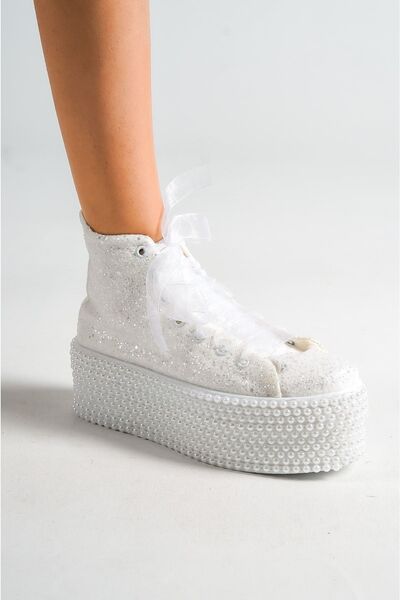 DARUGA فستان زفاف أنيق - حذاء سهرة بكعب عريض