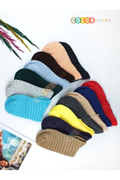 Color Socks 6 Çift Kışlık Kadın Havlu Çorap Seti
