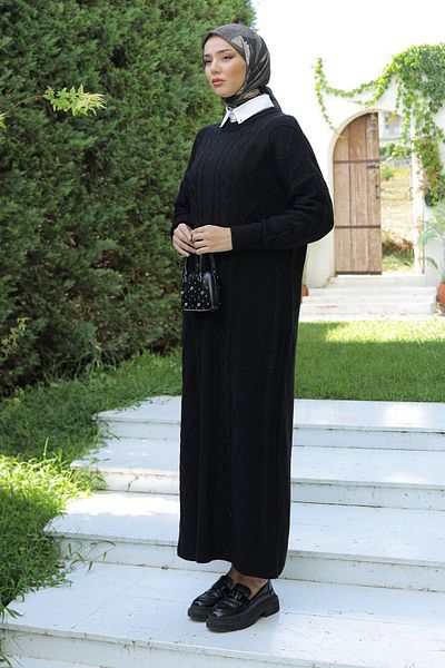 Pamuk Butik Γυναικείο Πλεκτό Φόρεμα με Αλυσίδα