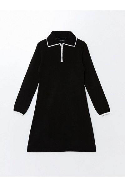 LC Waikiki Strickkleid für Damen mit Polokragen