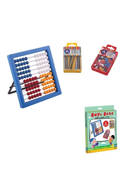 Ark Sayı Setı Abaküs + Fasülye + Çubuk Set
