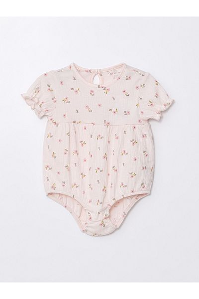 LC Waikiki Snap-On Crew Neck Bodysuit for Baby Girl
