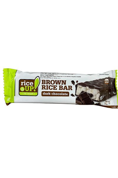 Rice Up Rice up Brown Rice Bar - Dark Chocolate 18 Gr *20 Pack