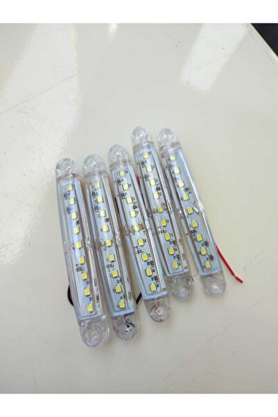 BT LED 10 Adet 9 Led'li Parmak Led Beyaz Kamyon Tır Aksesuar Dorse Etek Lamba...