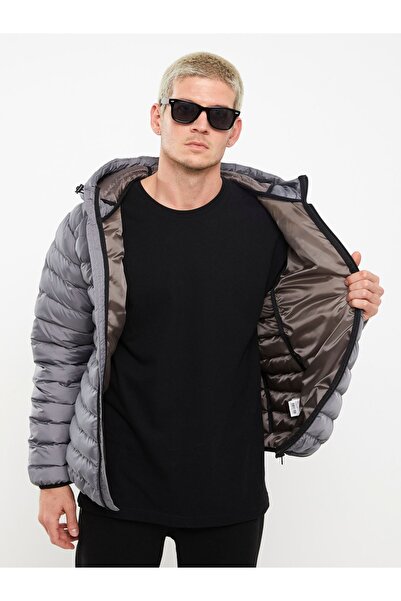 LC Waikiki Herren-Pufferjacke mit Kapuze – Standardform