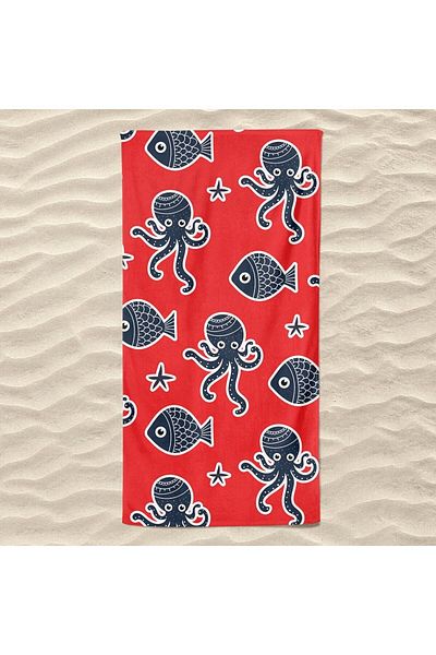 The Farm Animals Πετσέτα θαλάσσης Fish Octopus