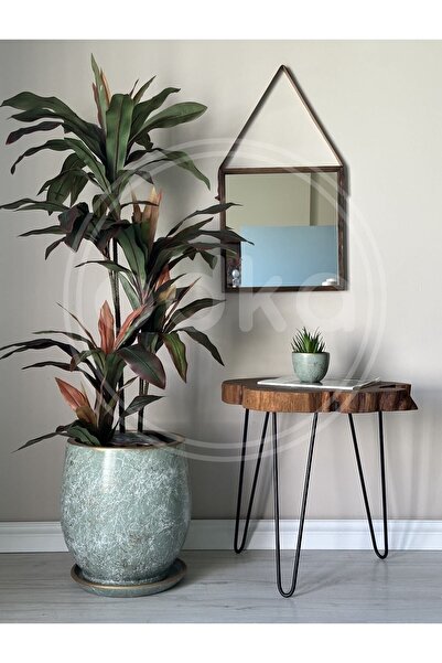 odka 25litre Armut Saksı Tabaklı Yükseklik:32cm Çap:26cm Lily Mint Yeşili Bey...